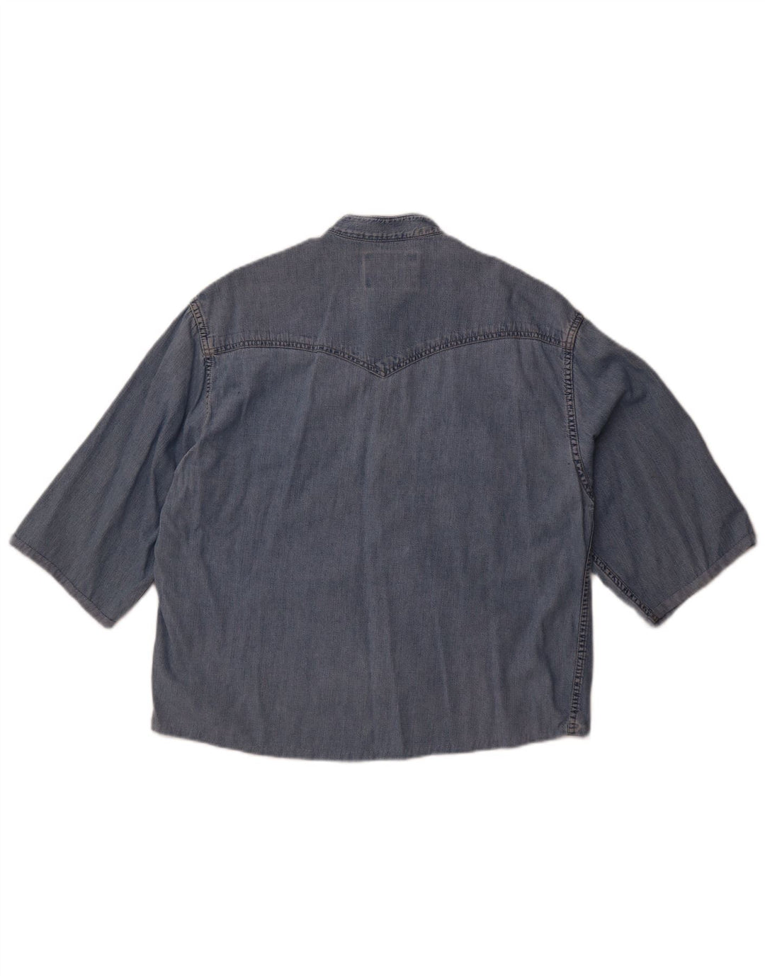 Męska koszula dżinsowa z krótkim rękawem Wrangler, kolor średni niebieski