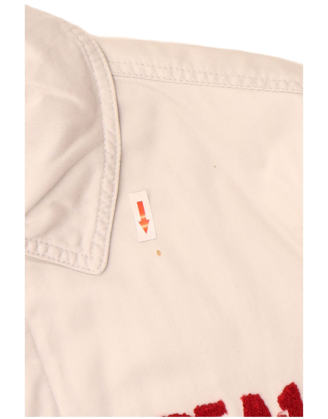 Jednolity męski płaszcz graficzny UK 40, duży, biały