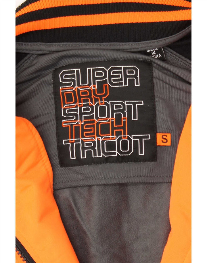 Męska kurtka dresowa Superdry, mała, szara, z blokami kolorów, poliester