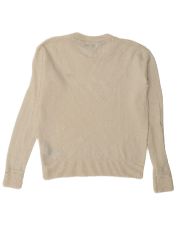 Damski sweter oversize Tommy Hilfiger z okrągłym dekoltem UK 6 XS w kolorze złamanej bieli