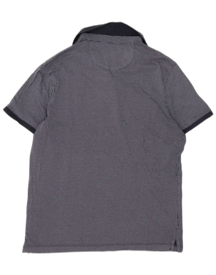 Męska koszulka polo Michael Kors, średnia, granatowa, bawełniana kratka