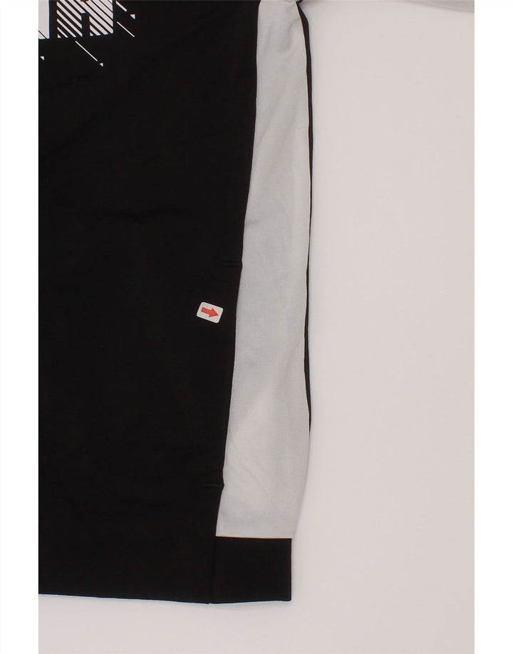 Chłopięca kurtka dresowa Puma z grafiką, 7-8 lat, czarna, z blokami kolorów