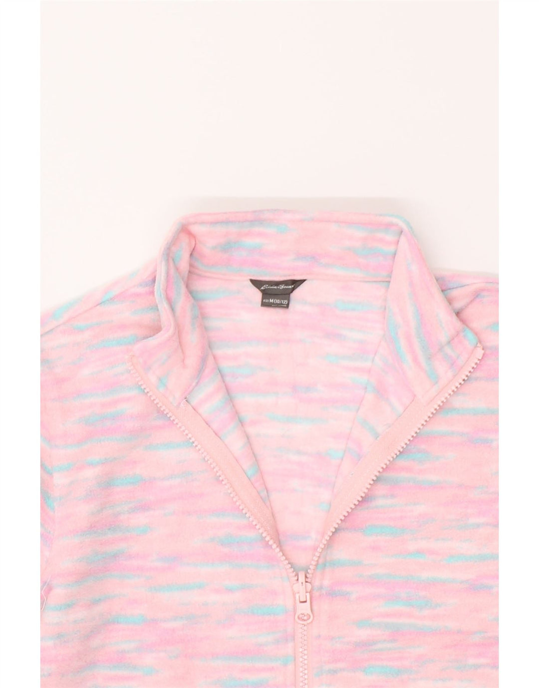 EDDIE BAUER Girls Fleece Jacket 10-11 Years Medium Pink Striped Polyester Vintage Eddie Bauer and Second-Hand Eddie Bauer from Messina Hembry 