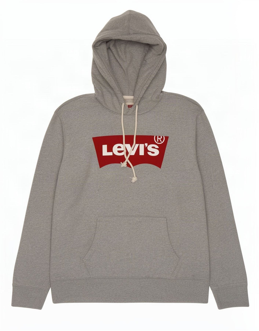 Męski sweter z kapturem Levi's Standard Graphic, duży, szary, bawełniany