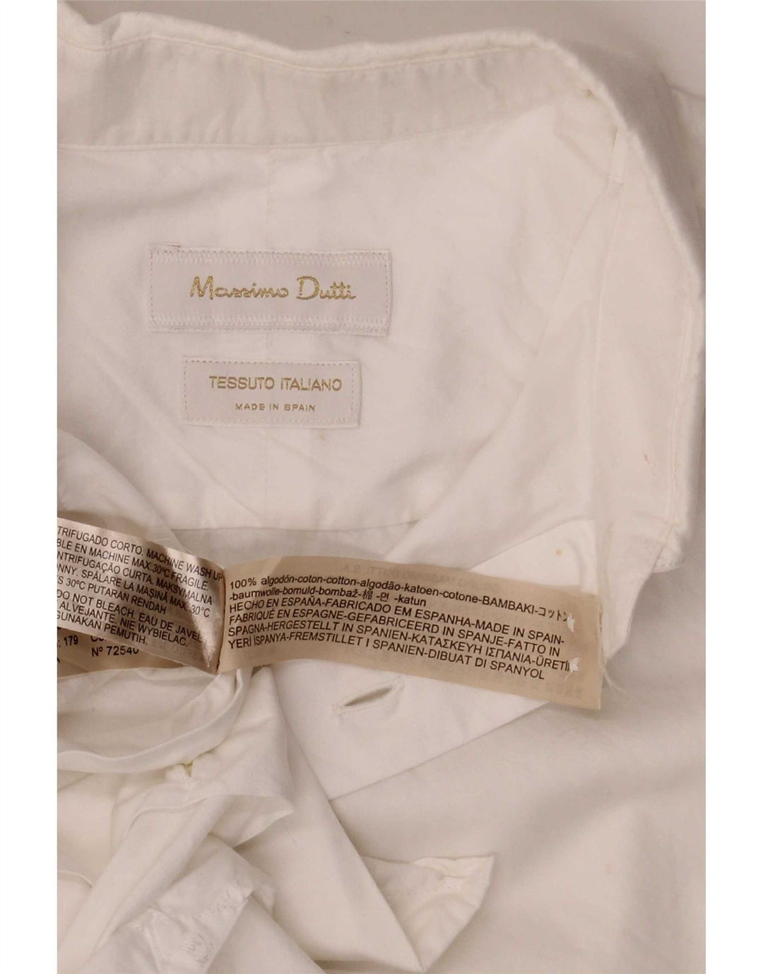 Koszula męska Massimo Dutti, średnia, biała, bawełniana