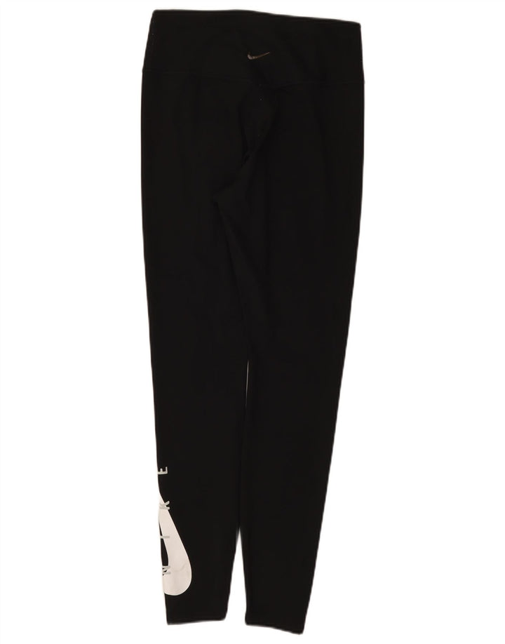 Damskie legginsy Nike Dri Fit Graphic UK 12, średni czarny poliester
