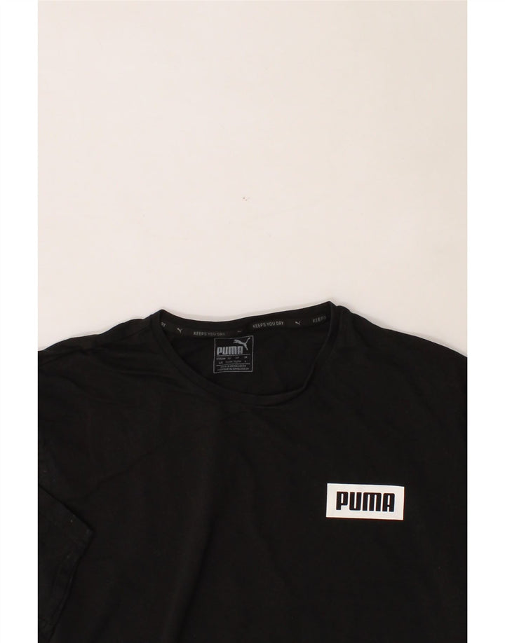 PUMA Mens Graphic T-Shirt Top Large Black Cotton Vintage Puma and Second-Hand Puma from Messina Hembry 