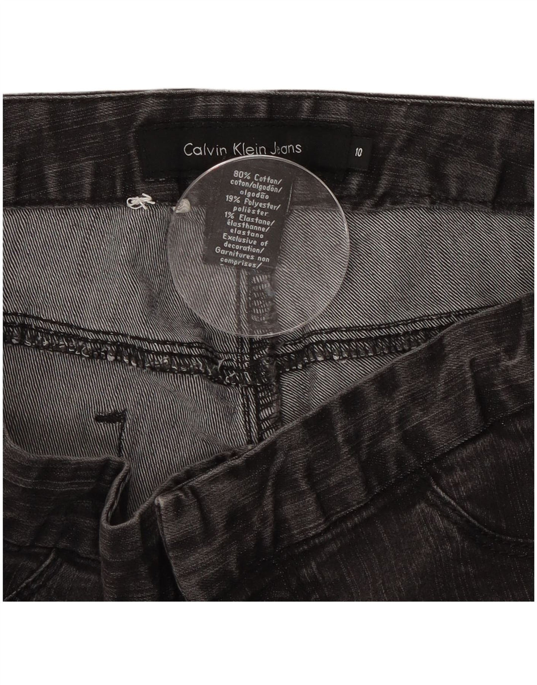 CALVIN KLEIN Damskie jeansy slim US 10 Large W32 L30 Szara bawełna