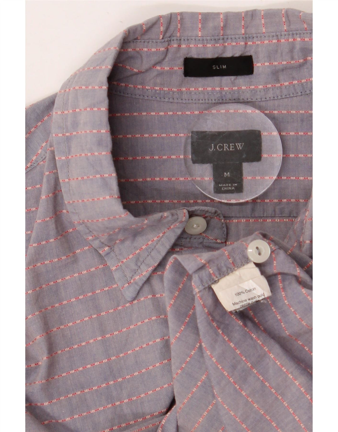 J. CREW Męska koszula slim fit, bawełniana w średnie szare paski