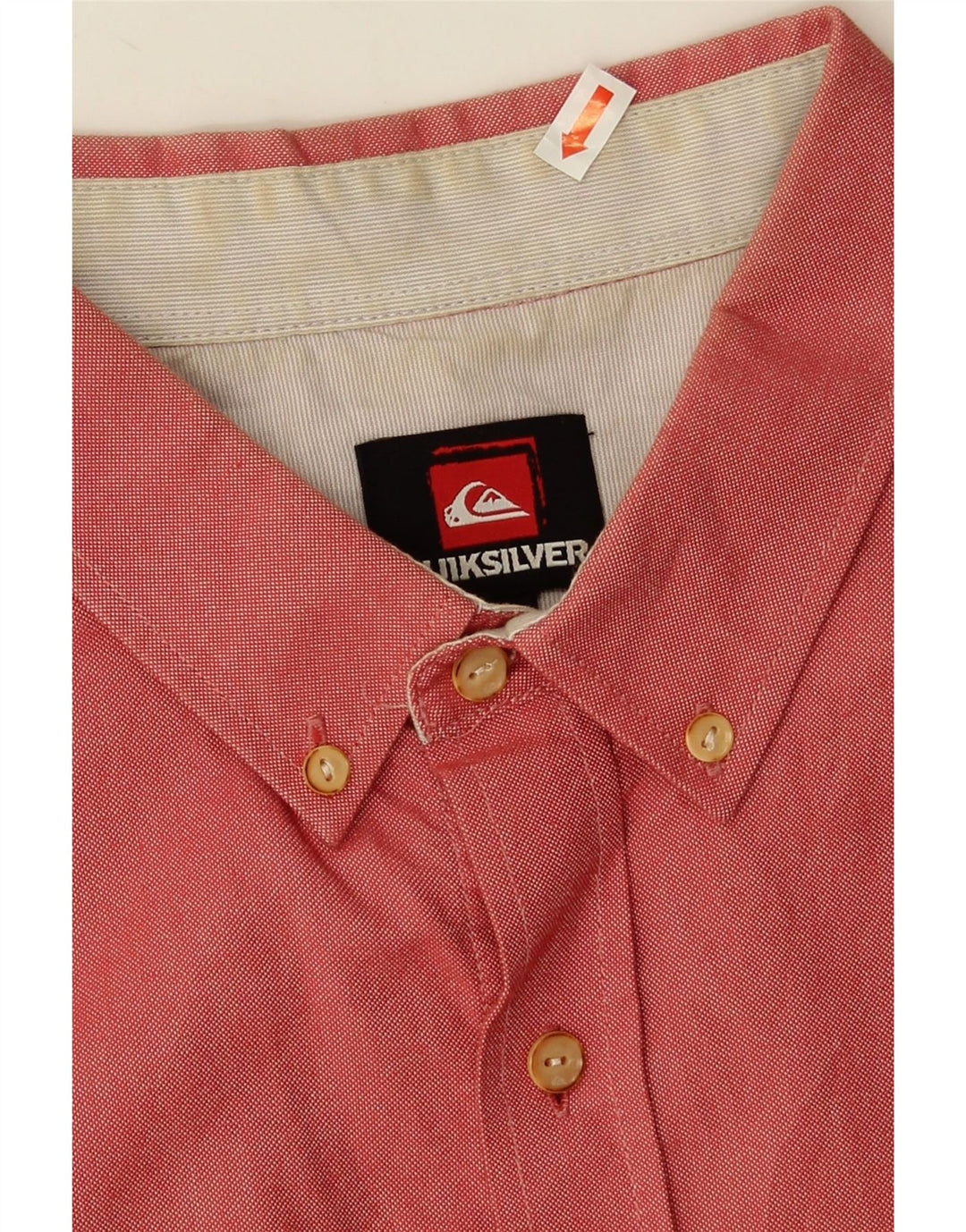 Męska koszula z krótkim rękawem Quiksilver, duża, czerwona, bawełniana
