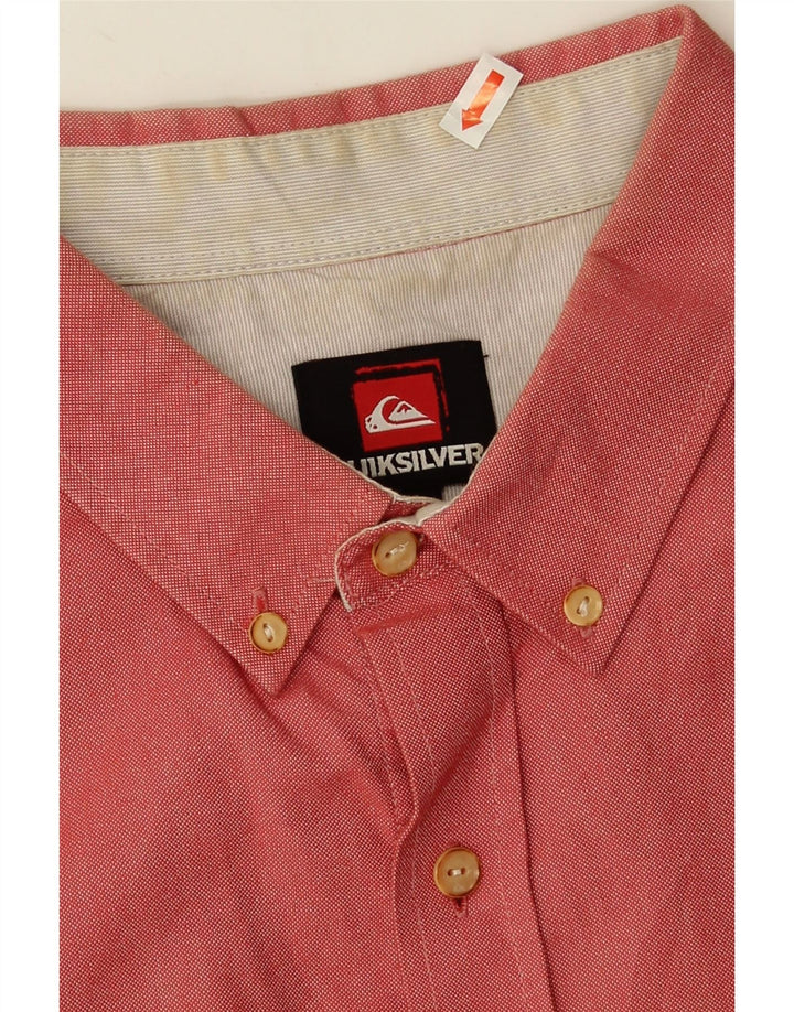 Męska koszula z krótkim rękawem Quiksilver, duża, czerwona, bawełniana