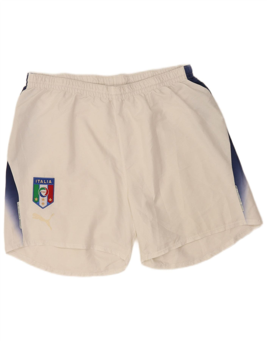 Męskie spodenki sportowe Puma z grafiką XL, biały, poliester z blokami kolorów