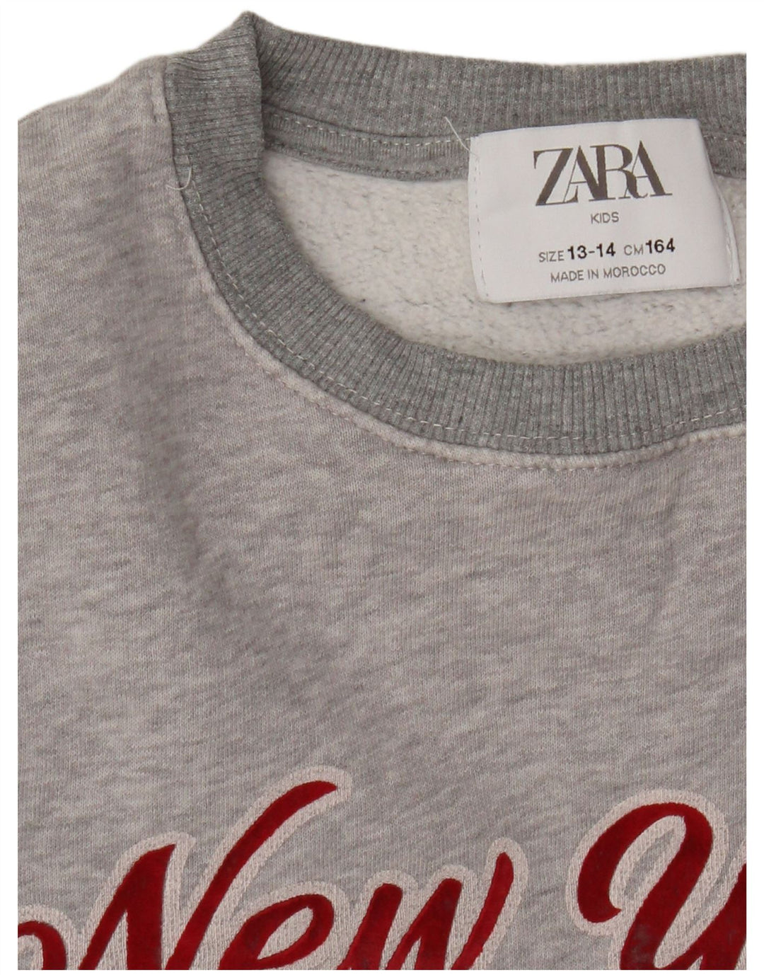 Bluza chłopięca Zara z grafiką, 13-14 lat, szara