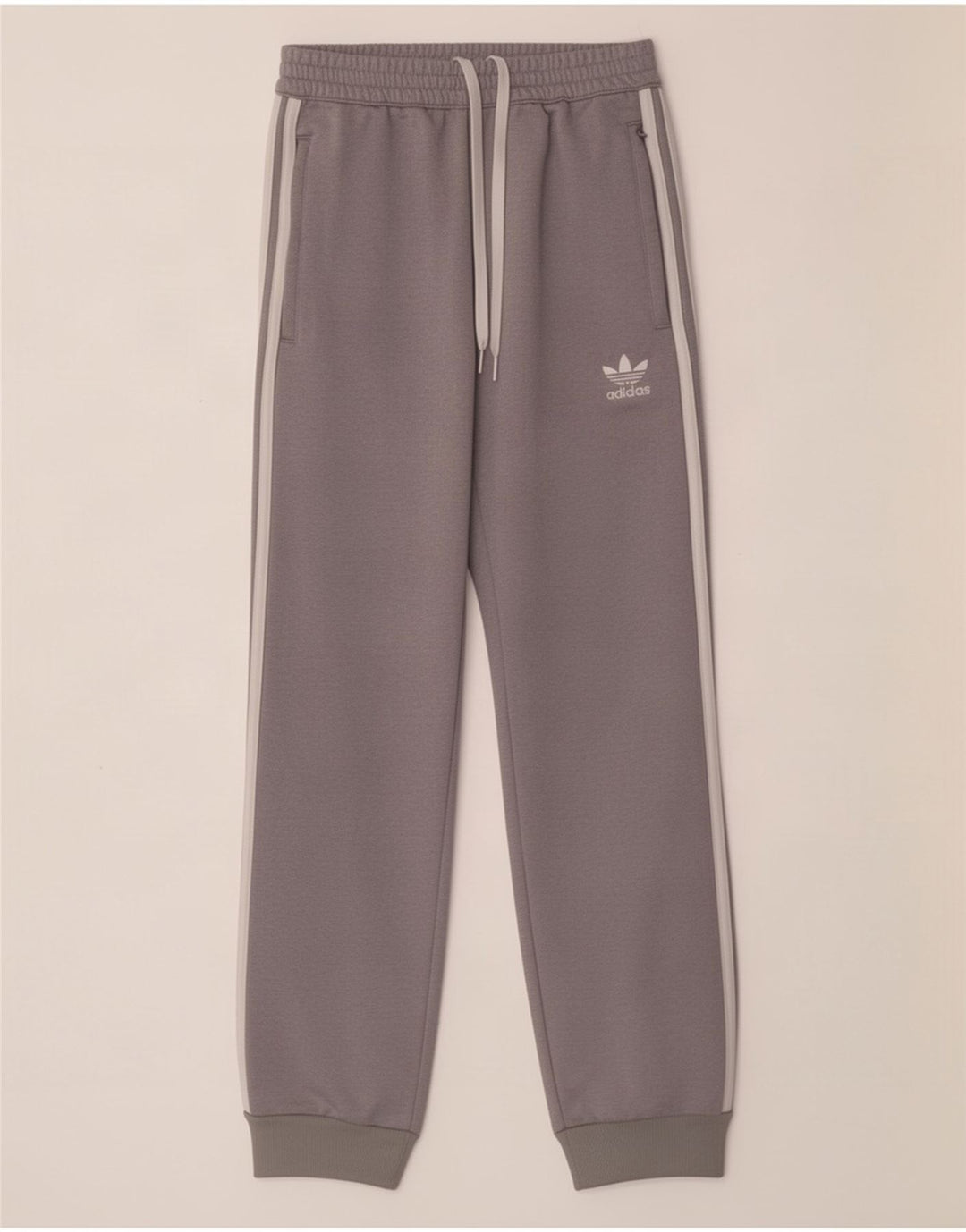 Męskie spodnie dresowe Adidas, małe, szare, poliestrowe