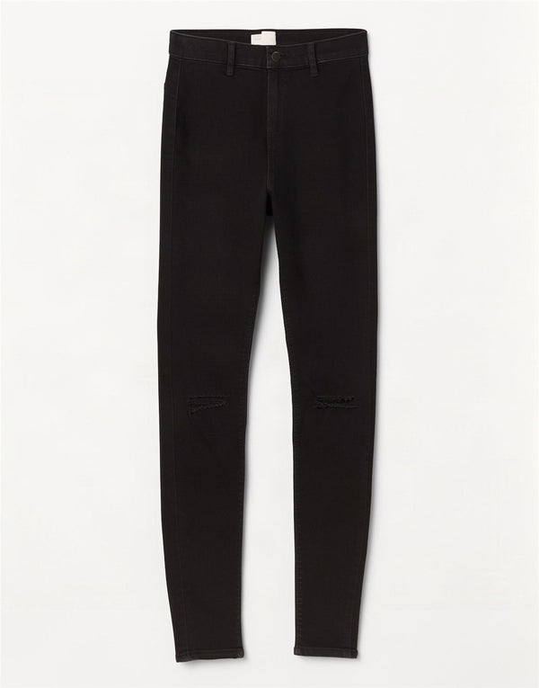 Topshop Damskie Joni Super Skinny Jeans W26 L30 Czarna bawełna