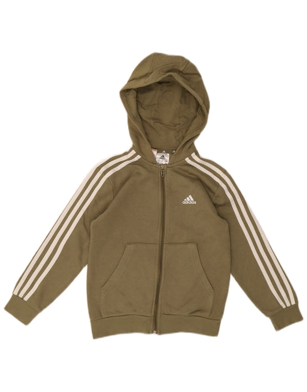 Adidas Chłopięcy Sweter Z Kapturem Z Kapturem 7-8 Lat Zielony Bawełna