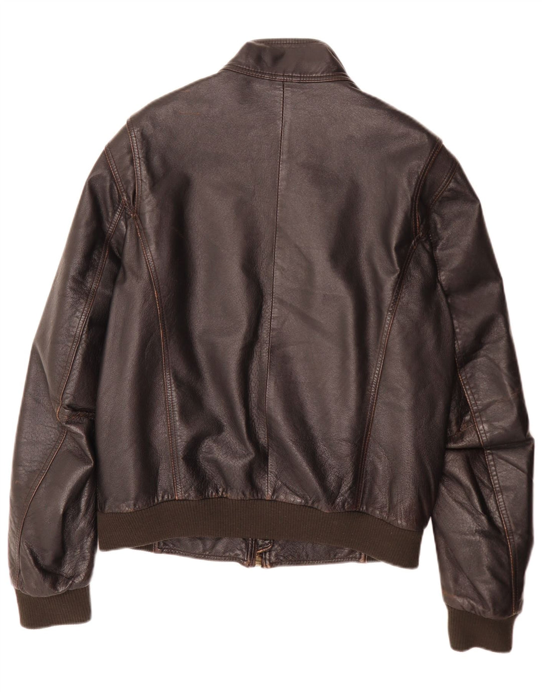 Vintage męska skórzana kurtka bomber IT 52 XL brązowa retro