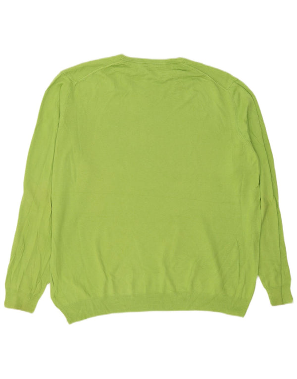 Męski sweter z okrągłym dekoltem Henry Cottons 2XL, zielona bawełna