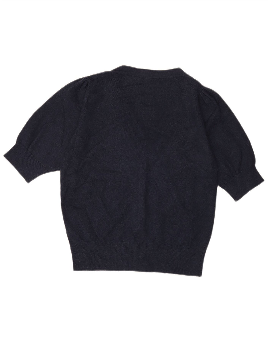 MARKS & SPENCER Womens Cardigan Sweater UK 12 Medium Navy Blue