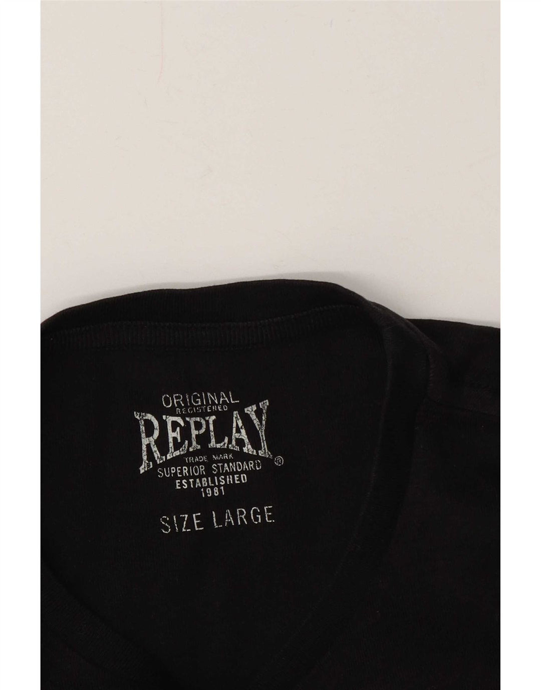 Replay Męski T-Shirt Top Duży Czarny