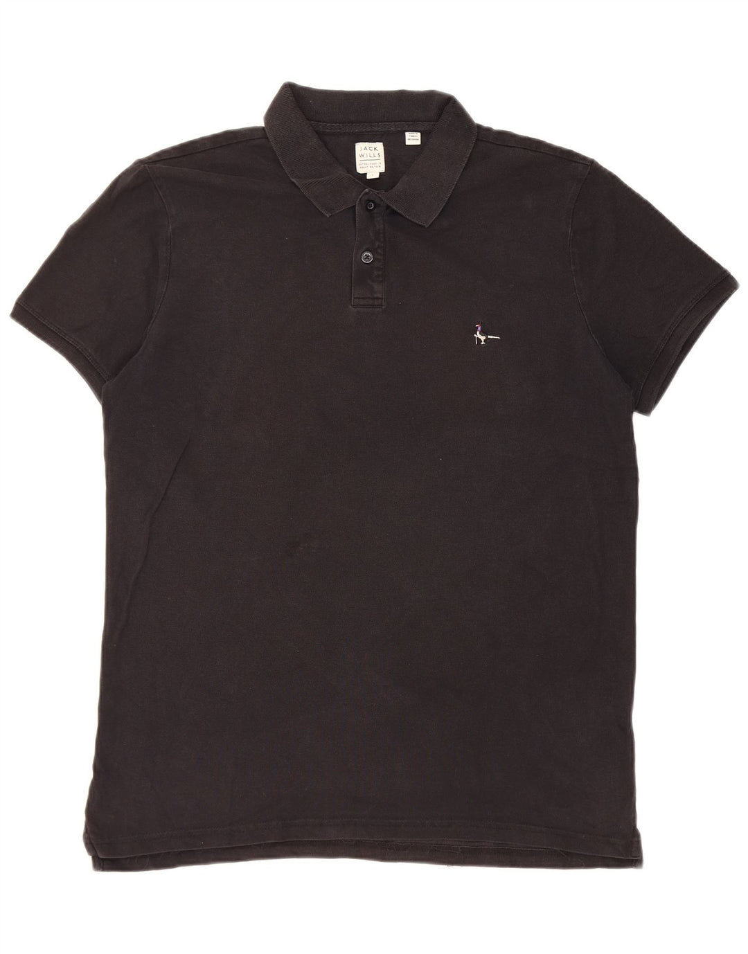 Męska koszulka polo Jack Wills, duża, czarna, bawełniana