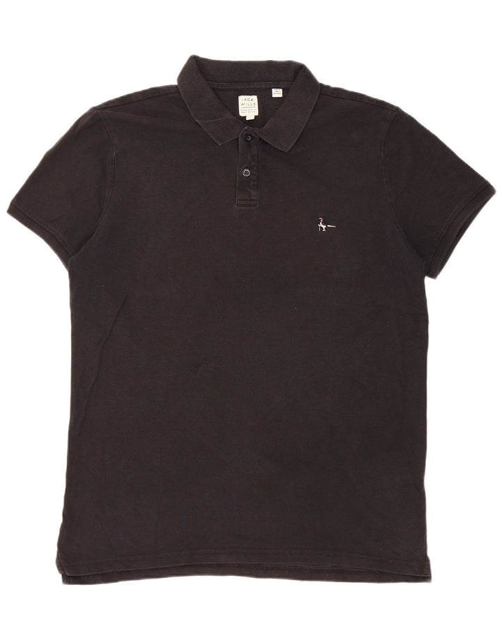 Męska koszulka polo Jack Wills, duża, czarna, bawełniana