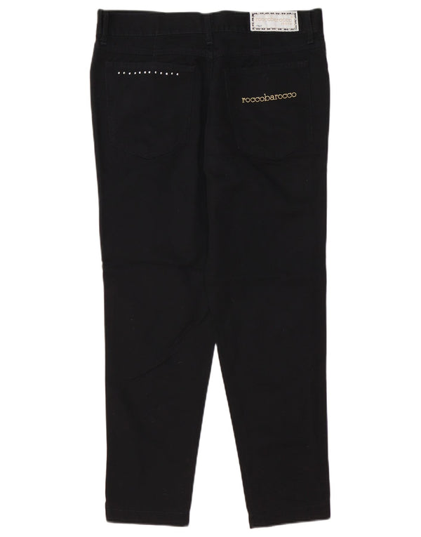 ROCCOBAROCCO Damskie jeansy o kroju slim IT 48 XL W34 L25 Czarna bawełna