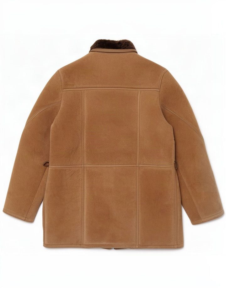 Vintage męska kurtka shearling IT 48 średni brąz