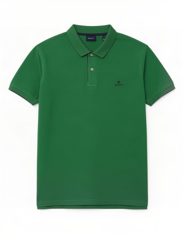 Męska koszulka polo Gant 2XL, zielona bawełna