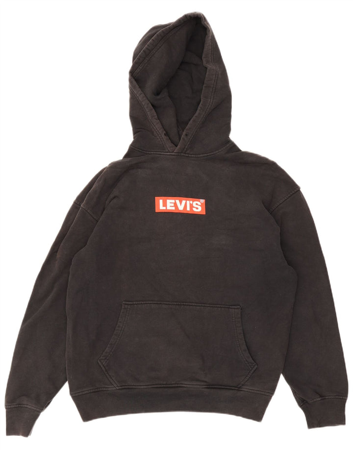 Męski sweter z kapturem i grafiką Levi's, średnioszary, bawełniany