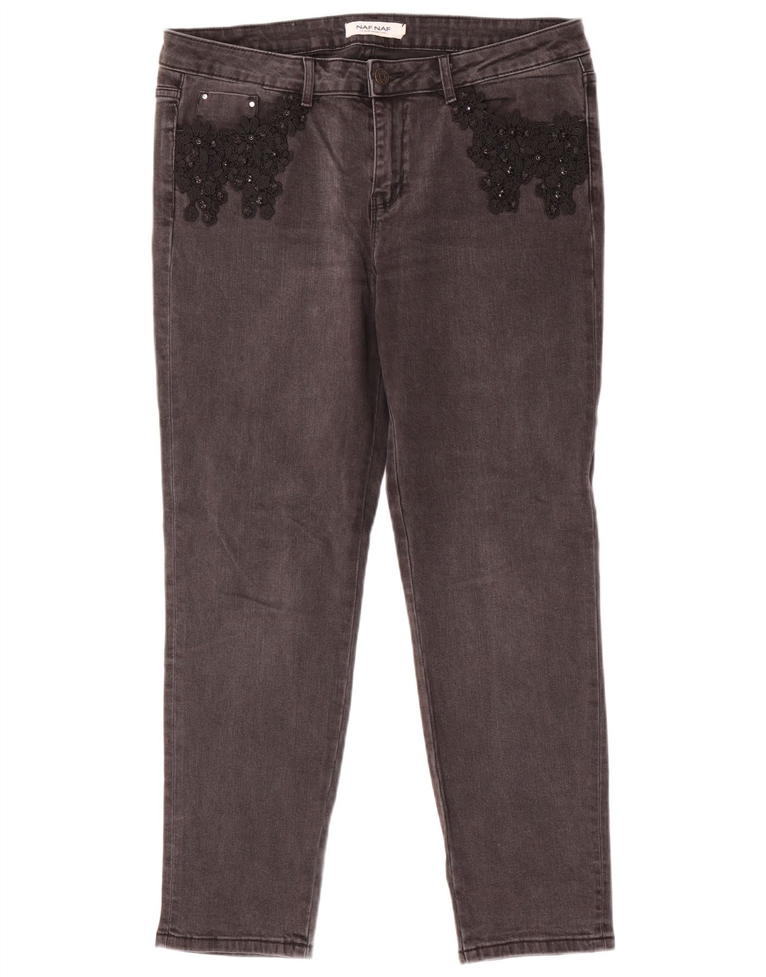 Damskie jeansy Naf Naf EU 42 Large W34 L28 Szare