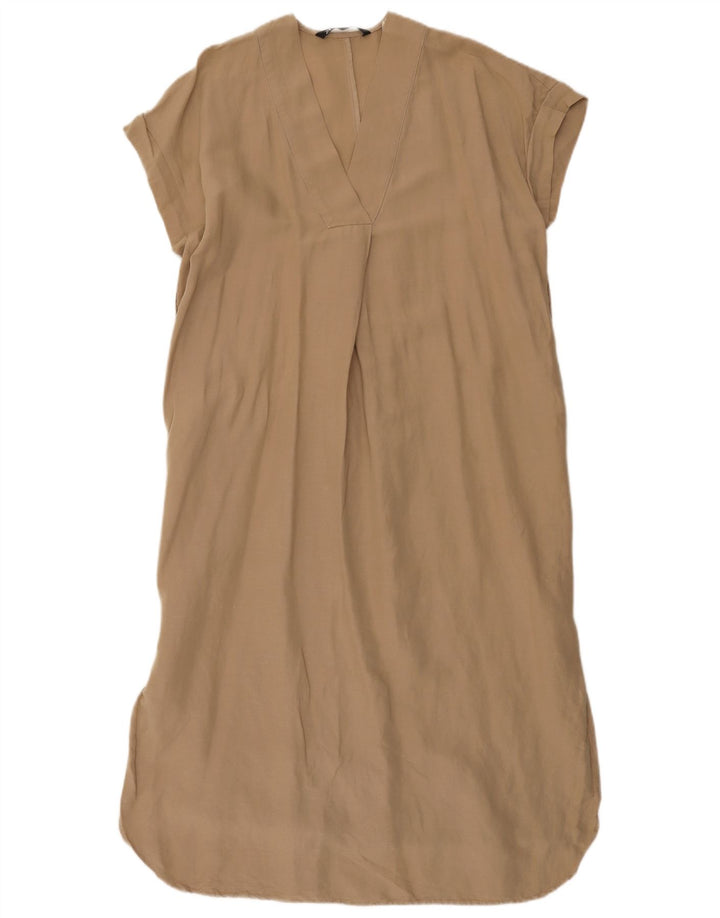 Damska sukienka oversize Zara typu shift UK 6 XS, beżowa