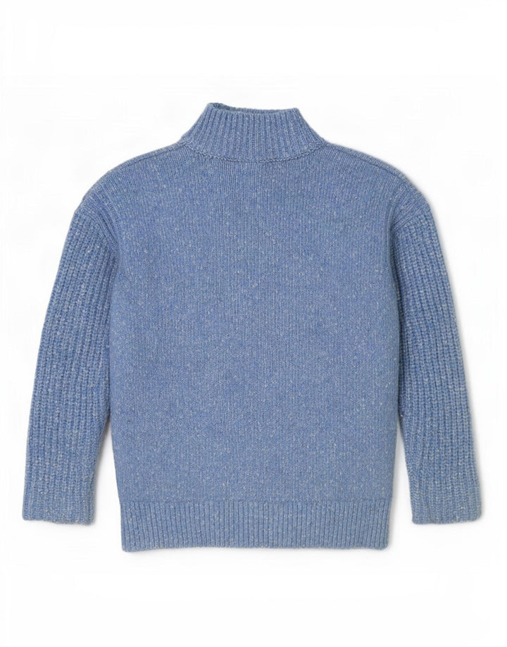 Marks & Spencer Damski sweter z golfem UK 14 Średni niebieski nakrapiany