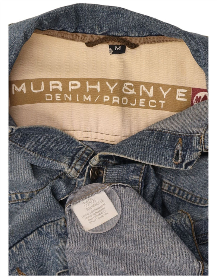 MURPHY & NYE Mens Denim Jacket UK 38 Medium Blue Cotton
