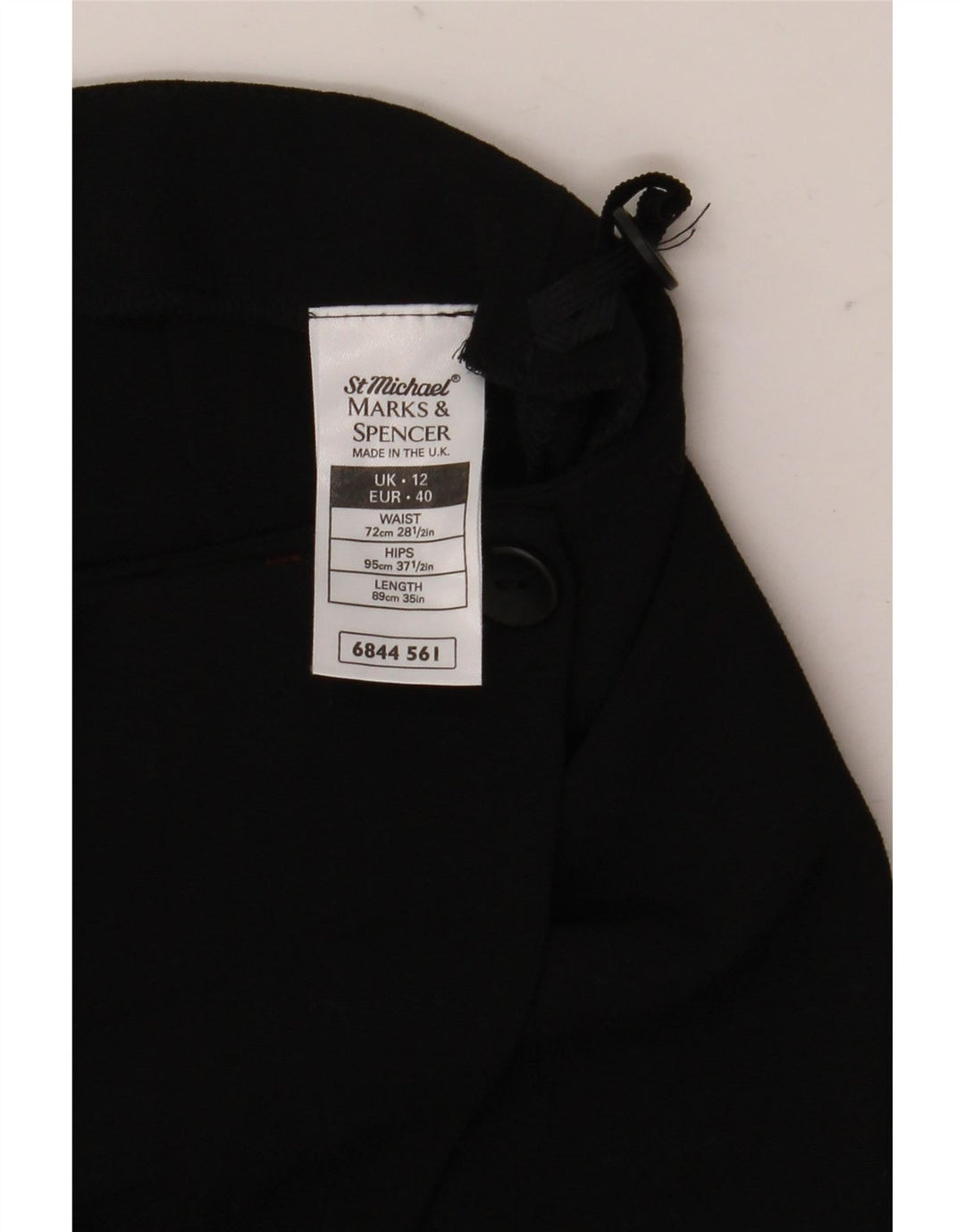 Marks & Spencer Damska spódnica kopertowa UK 12 Medium W28 Czarny poliester