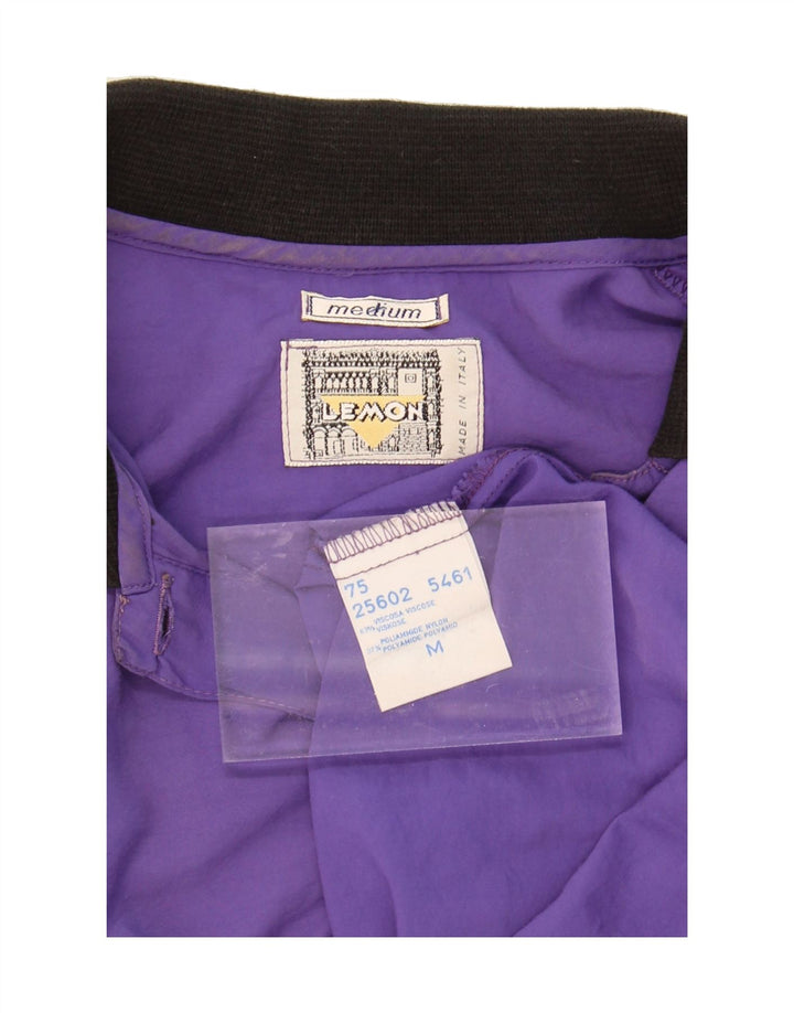 LEMON Mens Polo Shirt Medium Purple Viscose Vintage Lemon and Second-Hand Lemon from Messina Hembry 