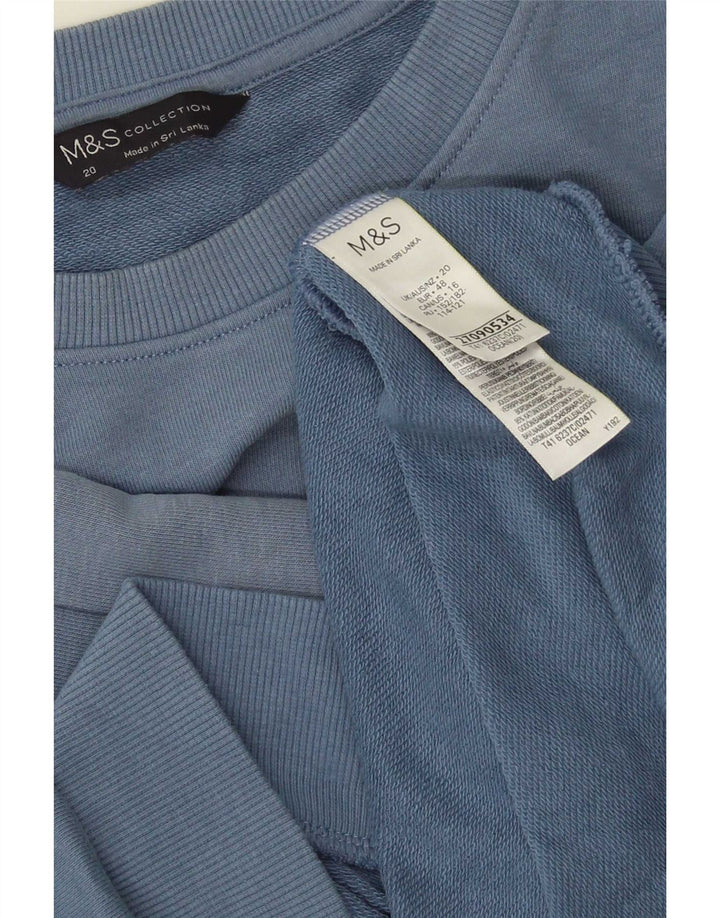 Damska bluza dresowa Marks & Spencer UK 20 2XL, niebieska, bawełniana
