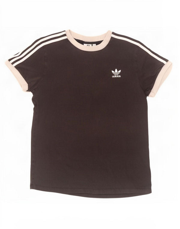 Damska koszulka Adidas Top UK 12 Średnia czarna bawełna z blokami kolorów