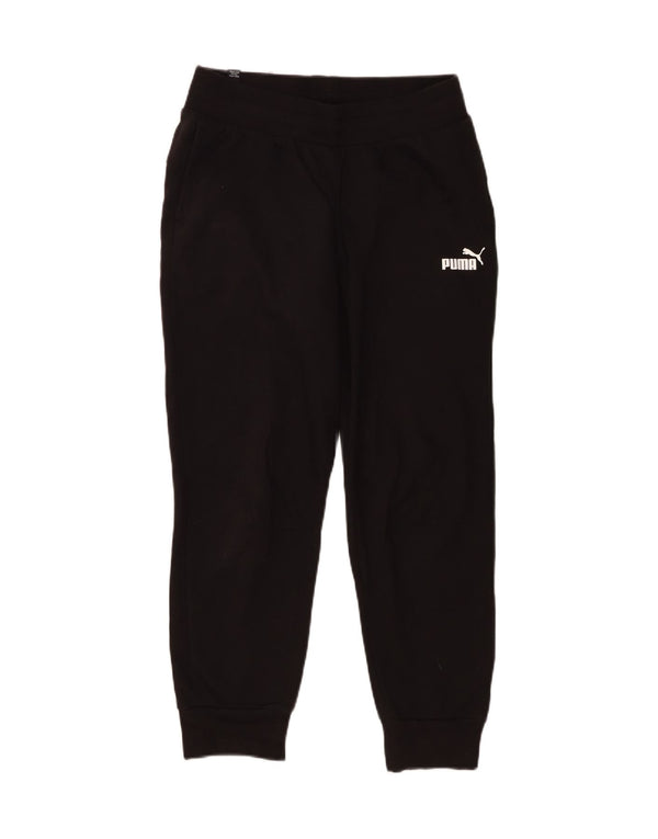 Puma Womens Tracksuit Trousers Joggers UK 10 Small Black Cotton