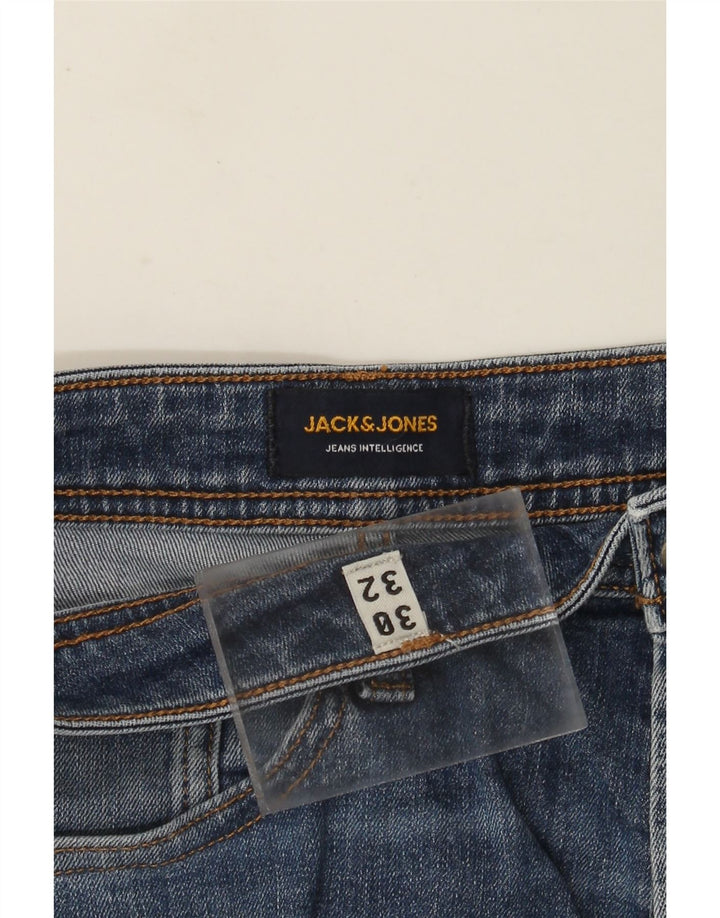 Męskie proste dżinsy Jack & Jones W30 L32 Niebieskie bawełniane