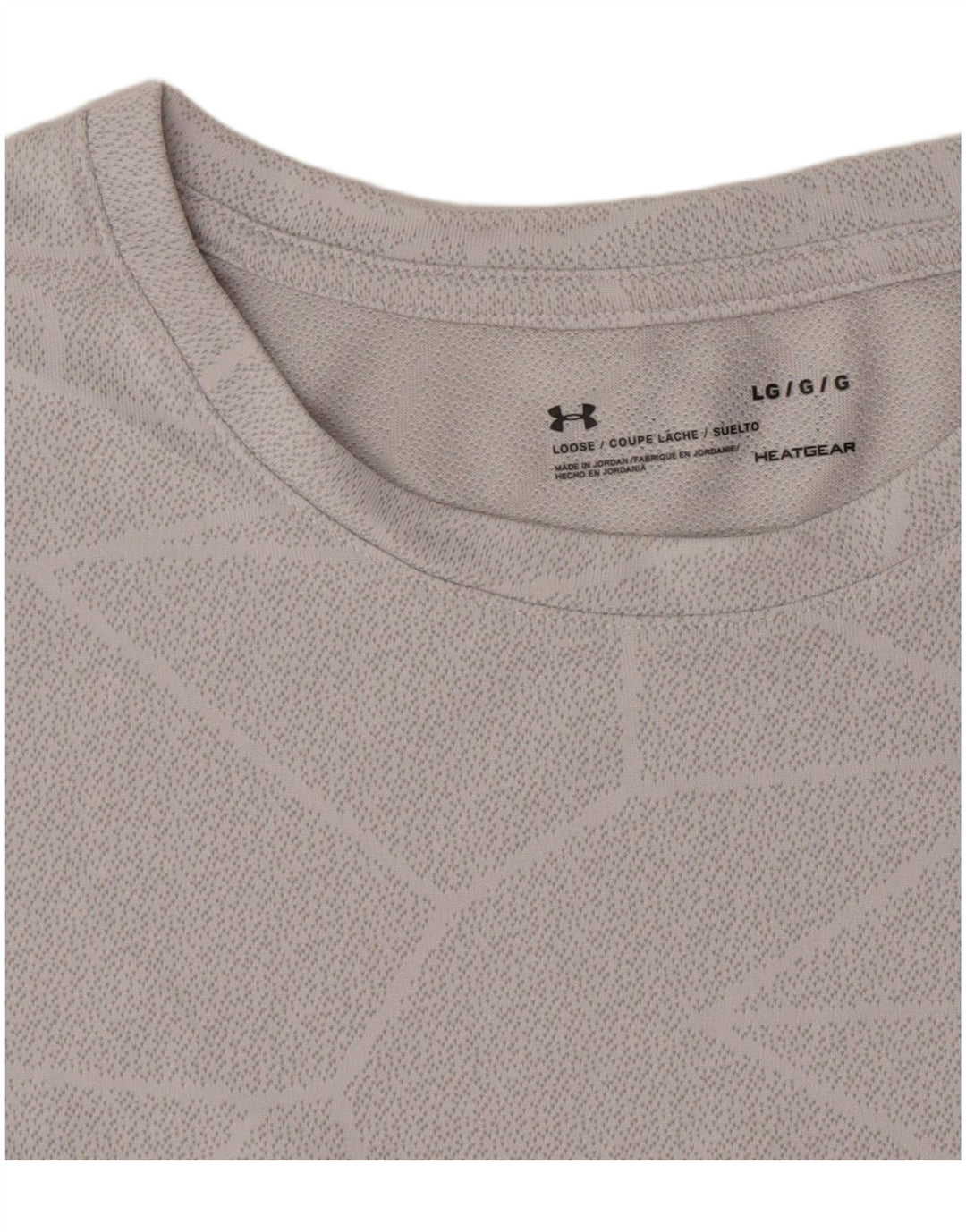 Męski t-shirt Under Armour Heat Gear, duży, szary, geometryczny poliester