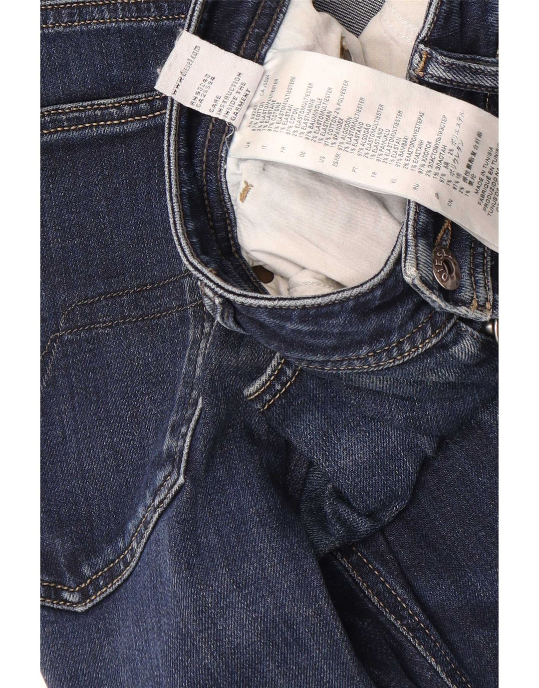 Męskie jeansy Diesel Slim W36 L29 Niebieskie bawełniane