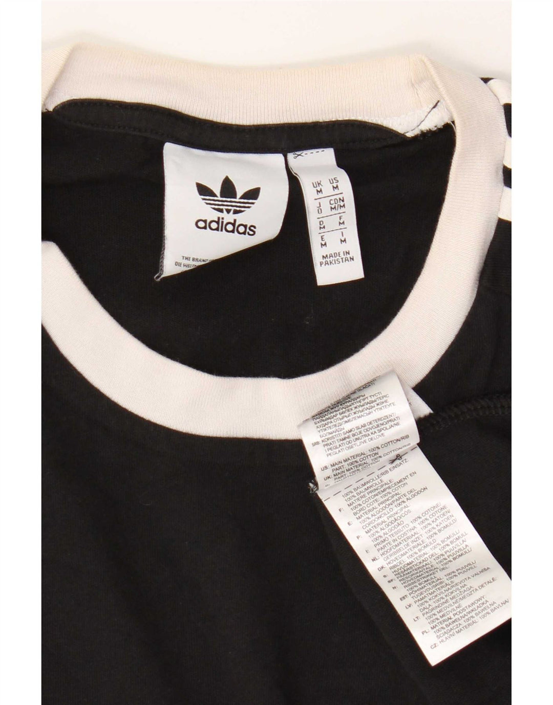 Adidas Męski T-shirt Top Średni Czarny Bawełniany