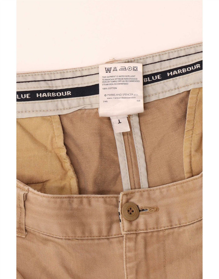 Spodnie męskie Marks & Spencer Blue Harbor Pegged Chino W42 L31 Beżowe