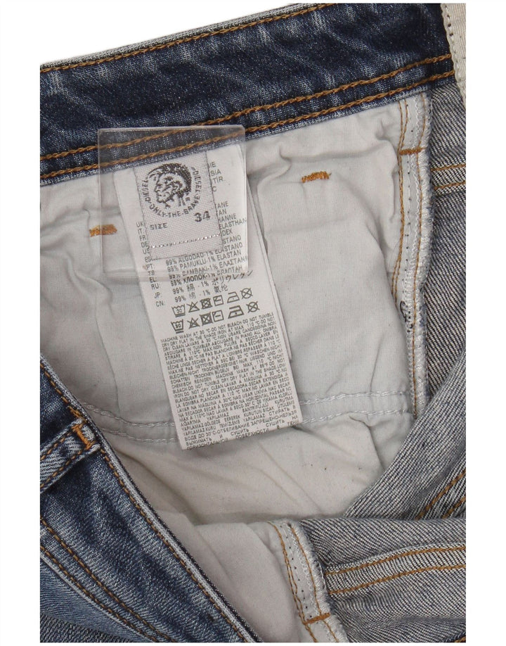 Męskie jeansy Bootcut Diesel W34 L34 Niebieskie bawełniane