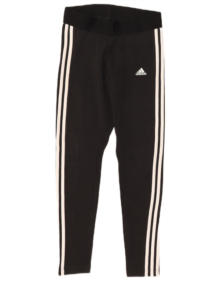 Damskie legginsy Adidas o regularnym kroju UK 8/10, małe, czarne, bawełniane