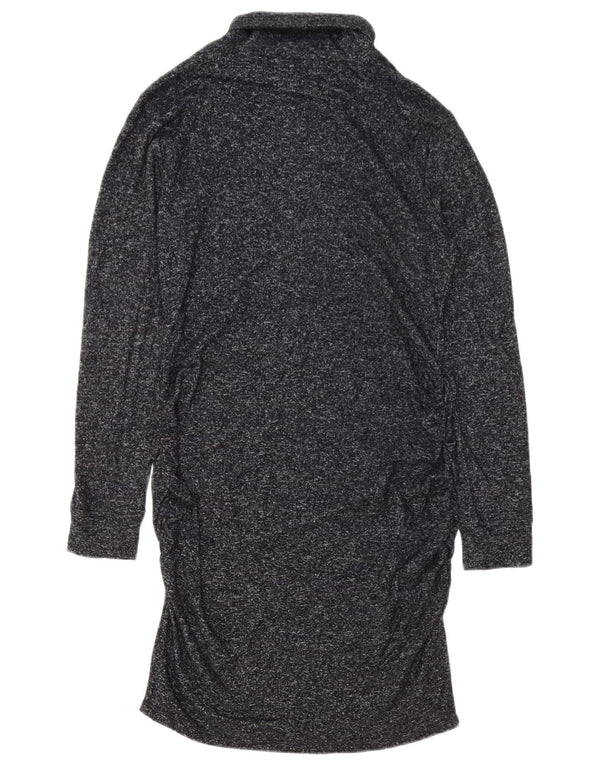 Damska sukienka sweterkowa Athleta UK 14, średni granatowy, nakrapiany sztuczny jedwab