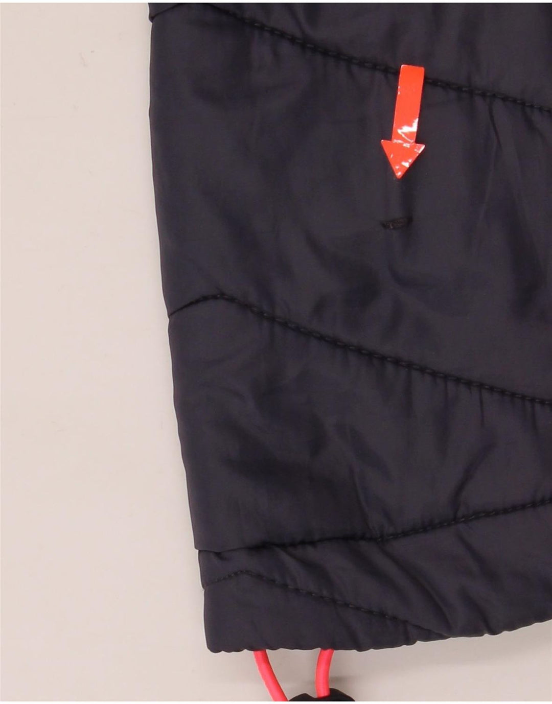 Damska wyściełana kurtka z kapturem Superdry UK 12 Średni granatowy nakrapiany