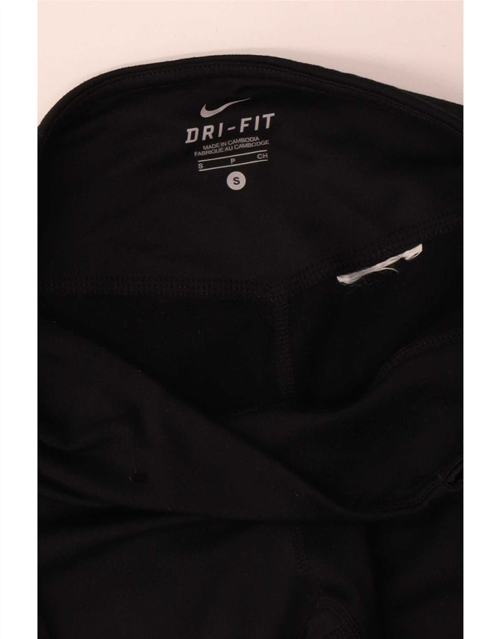 Damskie legginsy Nike Dri Fit UK 8, małe, czarne, z blokami kolorów