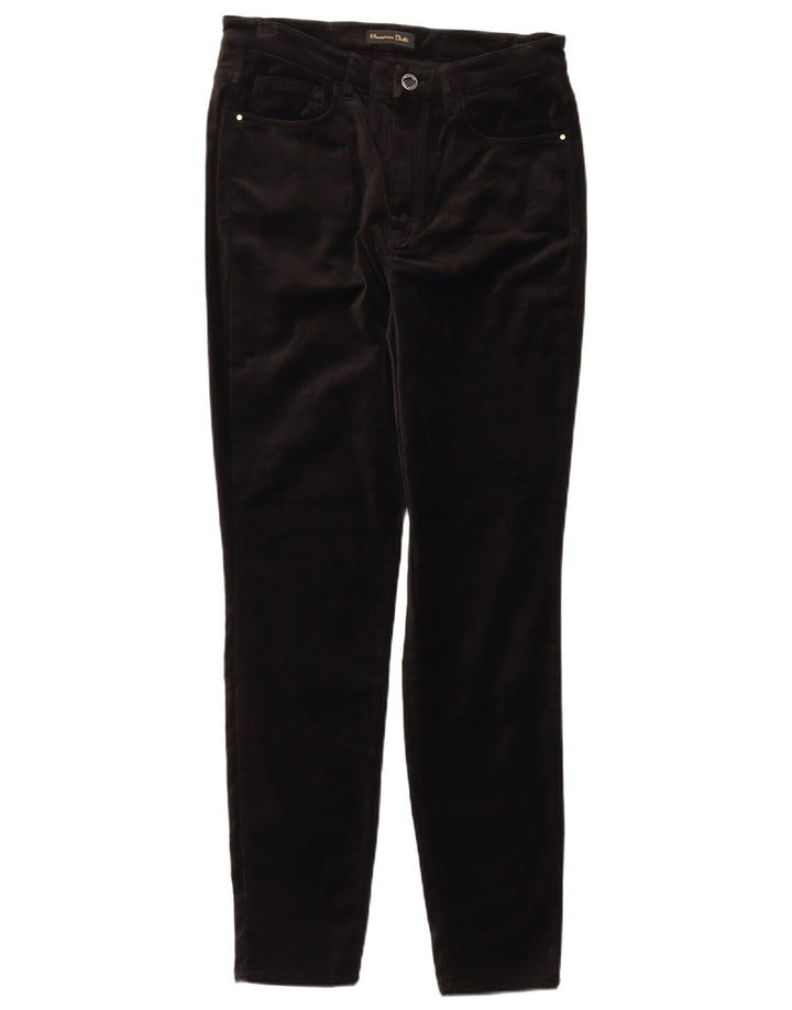 MASSIMO DUTTI Womens Slim Casual Trousers EU 40 Medium W30 L29 Black
